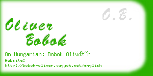 oliver bobok business card